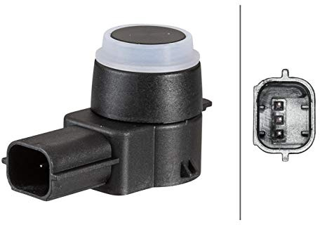 HELLA 6PX 358 141-231 Sensor, Einparkhilfe - gerade - 3-polig - gesteckt | Kompatibel mit: BMW 3, 3 Cabriolet, 3 Compact, 3 Coupe, 3 Touring