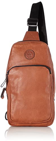 Fossil Tasche für Männer Sport, Leder/Polyester, Nylon Trim Crossbody Medium braun 18,19 cm L x 3,81 cm B x 34,29 cm H MBG9529210