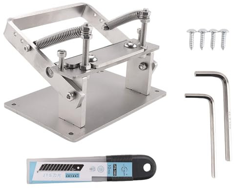 Yuattory Fendeur de Cuir avec Lame de 3,9 Pouces et Manche en Bois DéCapant de Cuir Outil de Coupe de Bande de Cuir Bricolage pour Les Travaux D'Amincissement