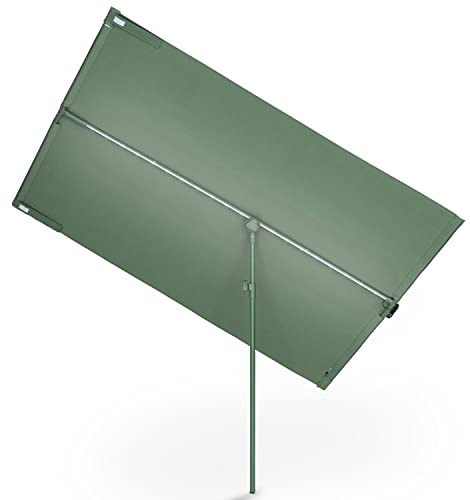 Blumfeldt Parasol Flex de Jardin 180x130 cm Panneaux Solaires Lumières LED WiFi Protection UV Etanche Réglable Hauteur et Angle-Base