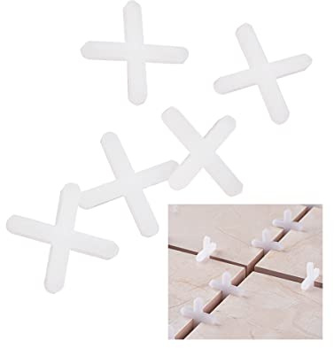 Nuzamas Fliesen-Abstandshalter, 3,0 mm, Kunststoff, Kreuzform, für genaue Fliesenpositionierung, DIY, Pflastern, Fliesen, Gartenplatten, Wandfliesen, 500 Stück