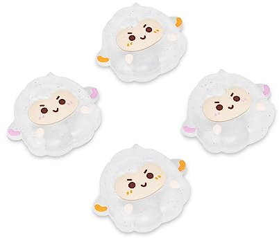 playvital Joystick Caps for Nintendo Switch, Thumbstick Caps for Switch Lite, Analog Cover for Switch OLED Joycon Thumb Grip Caps for Switch/Lite/OLED - Fuzzy Sheep