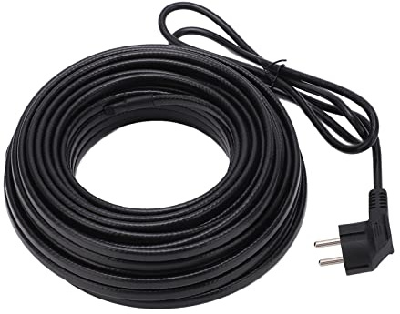 Heizkabel, Elektrisches Heizkabel, 20 Meter, Einfache Verkabelung mit Stecker für PEX-PVC-Metallrohre (EU-Stecker 220 V)