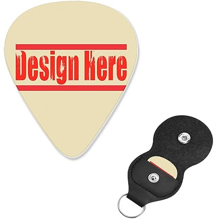 Gitarren-Plektrum, Design zum Selbstgestalten mit Fototext für Akustikgitarre, Violine, Ukulele, Bass (6 Packungen)