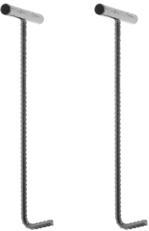 ULTECHNOVO 2 Pcs Heavy Duty Rebar Manhole Cover Lifting Hooks, T-Keys Hooks for Drain Grates & Shutter Doors