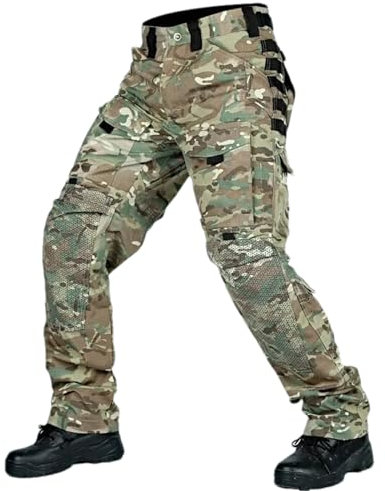 ZMIN Taktische Anzüge Set Männer Militär Training Hemden Hosen 2 Stück Sets Outdoor Camo Ripstop Paintball Schießen CPcamo pants only L