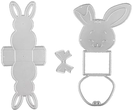 3 Set Ostern Stanzschablonen Stanzbögen Stanze Prägeschablone Stanzformen Osterhase Osterei für Basteln Scrapbooking Fotopapier Karten Handwerk