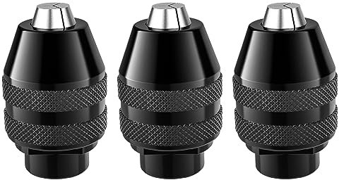 TNSRAY 3 Pièces 4486 Mandrin pour Dremel, Changement Rapide 1/32-1/8 sans clé pour Outils rotatifs Multi-usages, 4486 Mandrin Universel Autoserrant de 0,3mm à 3,2mm pour Outil Multifonction Rotatif