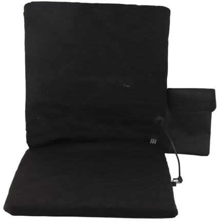 LOCADENCE Portable Heated Stadium Seat, Foldable Electric Heating Seat Cushion, 3 Heating Modes Heated Cover Pads with Backrest for Indoor, Outdoor, Sports (a)