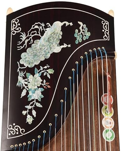 JITEM Professional Performance Grade Paulownia Guzheng (163Cm), Traditional Chinese String Instrument, Zither for Beginners and Professionals(Color:A)