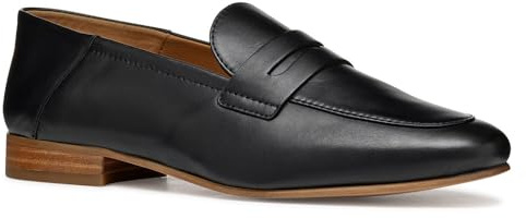 Geox Damen D MANTINEA A Loafer, Black, 39 EU