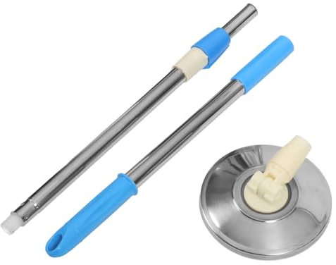 PLAFOPE Manche de Balai Fonction Rotative Télescopique Renforcé en Acier Inoxydable Poignée Amovible et Solide pour Balai Serpillère Rotatif pour Nettoyage