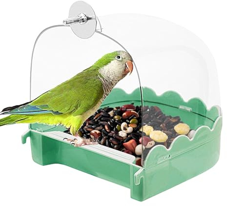 XIAOXIAOYU Vogelbad für Käfig, Vogelbad für Nymphensittiche, geräumige Dusche für Wellensittiche | Multifunktionales Reinigungszubehör für Haustiere, Zubehör