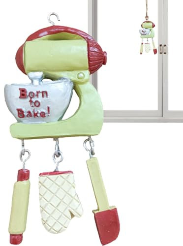 Grembiule da pasticceria natalizio per chef panettieri, ornamenti decorativi da appendere, ornamento per albero di Natale, grembiule da pasticceria/modello per decorare l'albero di Natale, 12,1 x 4,8