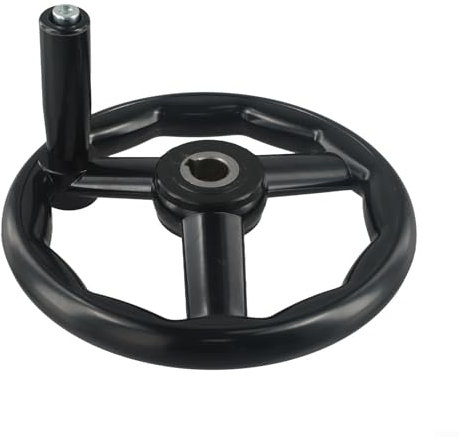 HOHOVYVY Volant manuel à 3 rayons D125/200/100/160 mm avec poignée rotative pour fraiseuse (18 x 200 mm)