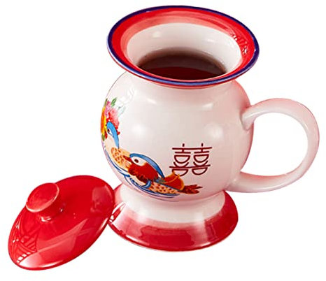 ABOOFAN tazza da tè tazzine caffe tazze caffe tazze da te bicchierini da tazzine per coperchio antica tazzina da caffè da caffè in ceramica bicchiere d'acqua portatile