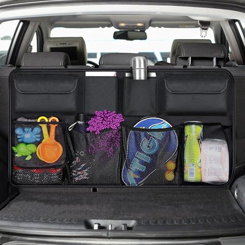 WEDSLK Kofferraum Organizer Auto für OPEL VIVARO Kasten F7, Hängender Auto Kofferraum Organizer Autositz Rückenlehnenschutz Organizer