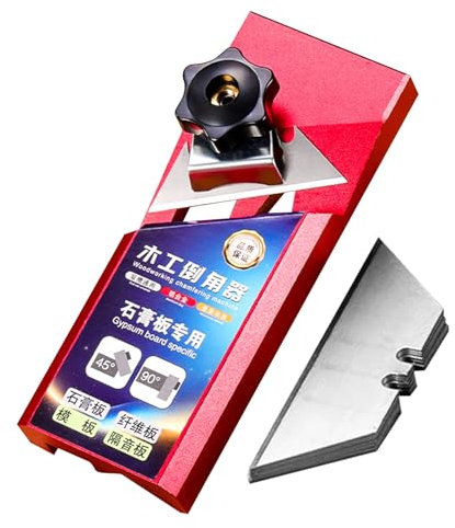 Outil à Chanfreiner les Bords de de Plâtre - Rabot V En Alliage D'Aluminium - Multifonction 45° Antidérapant pour Plomberie Construction et Découpe Domestique de s de Plâtre