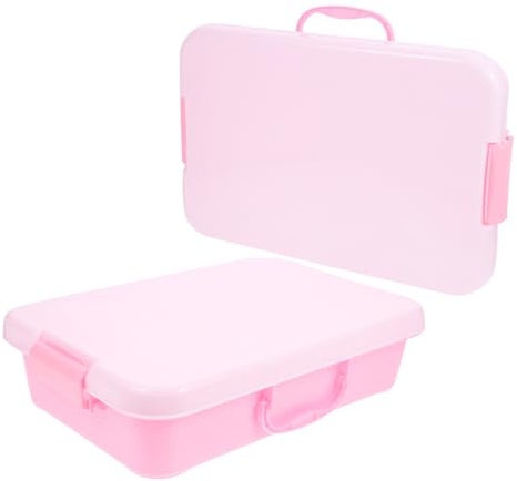 NUOBESTY 2pcs Portable Handheld Sandbox Tray with Lid Indoor Sand Storage Box for Reusable Sand Play Organizer for Boys