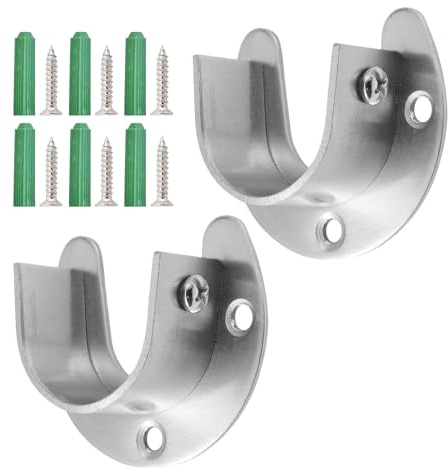 Genérico Soporte para Barra De Armario,Extremo De Colgador Resistente De 32 Mm para Ropa | 2 Piezas Soporte para Barra De Armario De Alta Resistencia | para Dormitorio Hogar Lavandería Baño Ropa