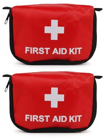 Rst Aid Kit, 2 Stück Mini Erste Hilfe Set, Wasserfestes Notfall, Reiseapotheke Erste Hilfe Set, Kompakt & Leicht, für Reisen, Outdoor, Camping, Fahrrad