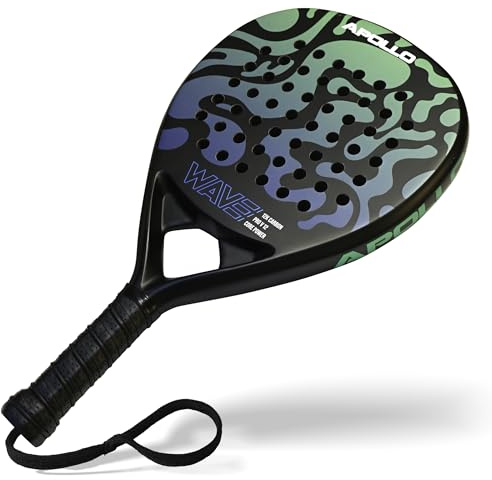 Pala de pádel Apollo 12K Wave - Pala de pádel para Jugadores Principiantes y avanzados, Pala de Carbono para Hombre y Mujer