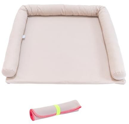 LIMMALAND Wickelauflage & Unterlage für IKEA HEMNES/MALM - Pure Beige | Weicher Schaumstoffkern, Bezug 100% Baumwolle · waschbar bei 60°C · inkl. Stoffschlange als Stoßschutz