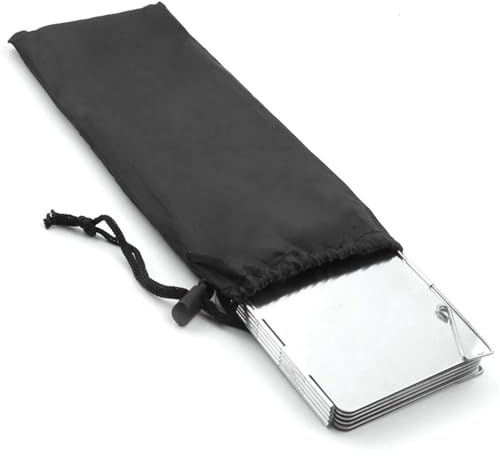XPJYUA Parabrisas Plegable Parabrisas de Aluminio 8 Placas for Estufa, protección contra el Viento, Equipo Camping al Aire Libre, Pantalla a Prueba for cocinar Picnic