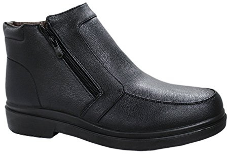 AK collezioni Scarpe Stivaletti uomo nero casual sneakers invernali con pelliccia numero 40 41 42 43 44 45 (42, nero)