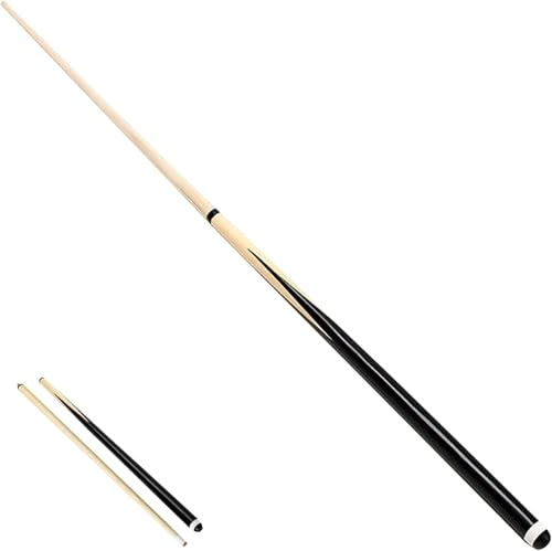 Queue de Billard 145 cm en Bois dévissable en Deux Parties - Bâton de Queue de Billard pour Jeu de Table - Hobby Tech