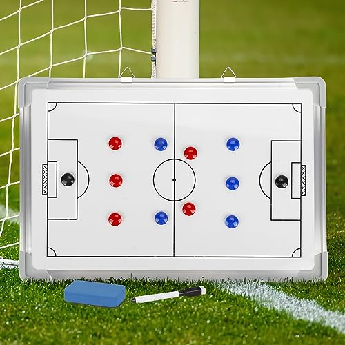 aleawol Fußball-Taktik-Whiteboard, Fußball-Taktiktafel, doppelseitig, Coachingboard, Manager, Trainer, Taktikbrett, Trainingsassistent, Ausrüstung (45 x 30,5 cm)