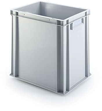 aidB Eurobehälter - Einzel - grau (400 x 300 x 400 mm, Geschlossene Griffe)