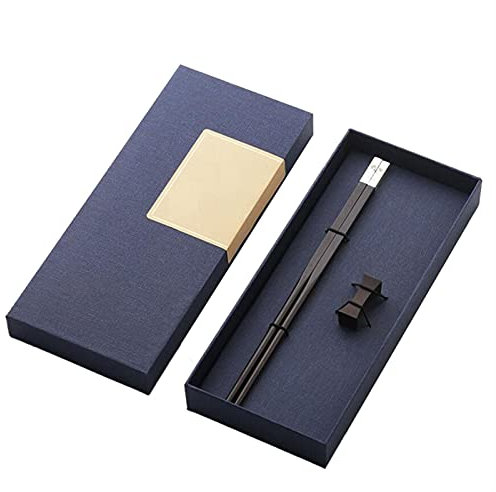 HTian 1 Par De Palillos De Madera 9.8 Palillos Antideslizantes Reutilizables Largos con Reposo De Palillos, Patrón De Pintura De Cara De La Ópera De Pekín