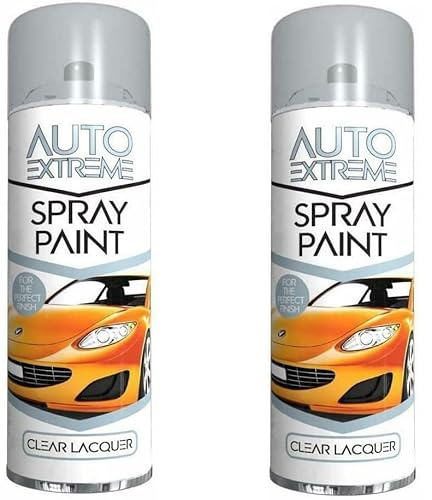 SDMAX 250 ml Clear Lacquer Spray Paint, Crystal Clear Finish, Fast Drying And High Glossy Protective Coating, Scratch and Water resistant, Pack of 2