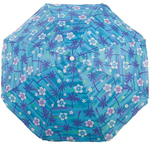 Ombrellone da spiaggia protezione UV 50 diverse misure 180 cm, 200 cm. 220 cm. (Fiori, 180 cm.)
