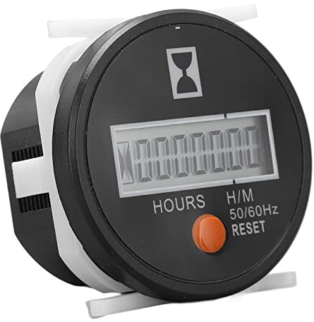 Compteur Horaire Numérique, Avec Butée de Remise à Zéro, Simple D'utilisation, Haute Précision, Compteur Horaire Portable à Large Plage pour Les Machines de Construction et Agricoles.