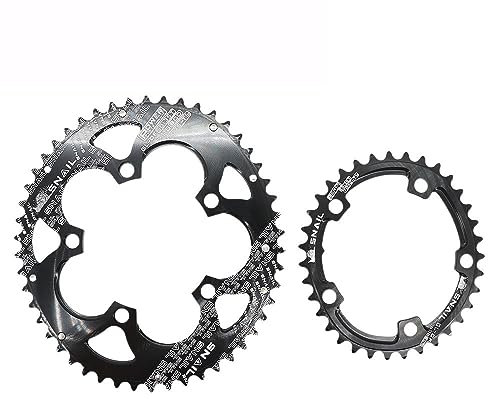 Kettenblatt Doppeltes Kettenblatt, 110 Bcd, Rennrad, rund, oval, Kettenblatt, 2 x 50 Zähne, 35 Zähne, 34 Zähne, 52 Zähne, 36 Zähne, 53 Zähne, 39 Zähne, Gravel FahrradkettenbläTter ( Color : Oval black