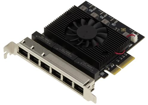 KALEA-INFORMATIQUE Scheda controller di rete PCIe 6 porte 2,5 LAN Gigabit ETHERNET 10 100 1000 2500 1G 2,5G RJ45 con chipset Realtek RTL8125