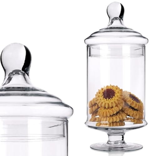 Vilde Glasbehälter für Kekse und Plätzchen Keksglas Keksdose Vorratsglas Vorratsgefäß mit Deckel 1,5 L