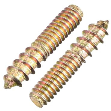 QUARKZMAN 1/4-20 x 1-1/4 Hanger Bolzen Doppelter Kopf Holzdübel Schraube für Möbel 40 Stück