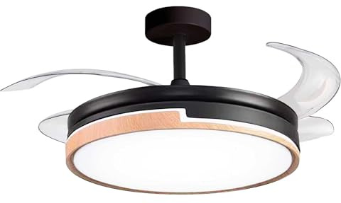 BEL AIR HOME - Ventilador de Techo ROBIN con Motor DC y Aspas Desplegables con Luz LED 36W (3000K, 4000K, 6500K) con Mando a Distancia Incluido