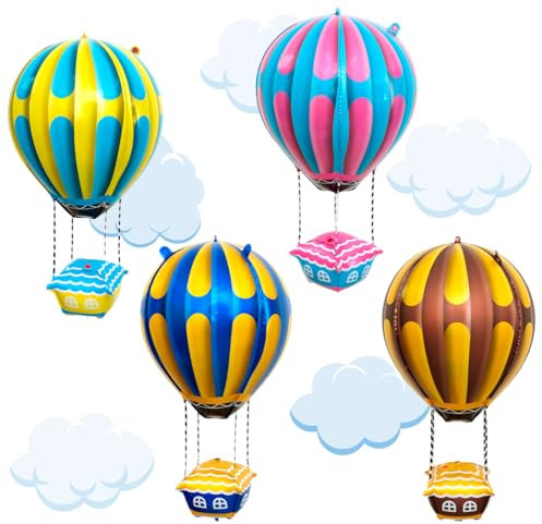 4pc Ballon aluminium Montgolfière, Géant Animal Ballons, Décoration de ballons