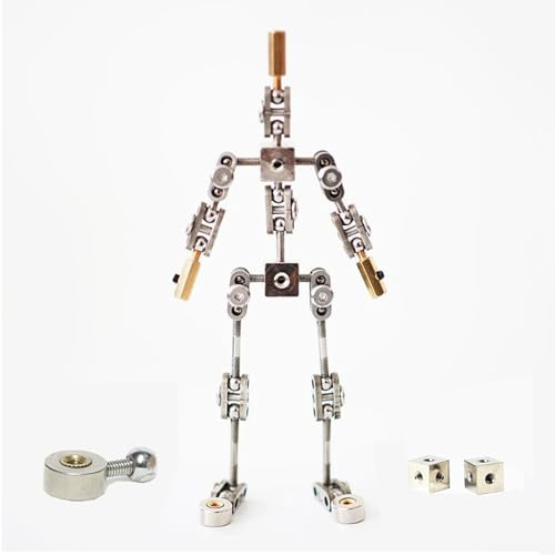 YSFHYAN DIY Studio Stop Motion Armature Kits,Filmische Animationspuppe aus Edelstahl,Hochwertige Materialien,Einfach zu Montieren,Geeignet füR Animationsstudios,Produktfotografie