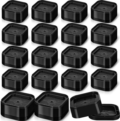 Exogio Furniture Risers, Adjustable Bed Risers, 3.5 cm, Stackable, Heavy Duty Bed Risers, Square Bed Riser Blocks, Pack of 16, Easy to Use.