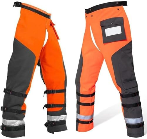 Kettensägenhose, 9-lagige Kettensägen-Schutzhose, Größenverstellbar Bis Zu 42 Zoll, Design Im Schürzenstil, Einfach An- Und Auszuziehen, Sicherheits-Schnittschutz Zum Schneiden Und Holzeinschlag