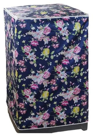 Housse Pour Machine à Laver Housse de protection solaire imprimée for Machine à laver et sèche-linge, 2 pièces, étanche, fermeture éclair, protection entièrement automatique Pour ExtéRieur(Deep Blue A