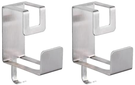 TOBBOMEY Washbasin Hanger Wall Mounted Wash Basin Holder No Drill Hooks for Hanging Self-Adhesive Sink Rack for Bathroom and Kitchen Sundries 2 Pack 2.56 X 3.94 X 1.46 in