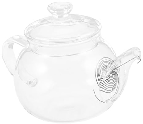 TOPBATHY Teiera in Vetro Borosilicato Teiera Trasparente Adatta ai Fornelli Bollitore Filtrante per Tè Sfuso e Tè ai Fiori Infusore Rimovibile