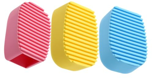 Veemoon 3pièces Brosses à Laver Silicone Lot De Mini Washboards Manuels Multifonctions Pour Nettoyage Des Vêtements Design Ergonomique Sans Dents Et Pratique Rose Bleu Jaune