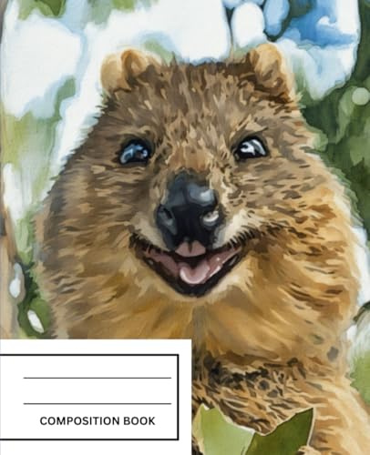 Quokka Composition Notebook: Super Cute Animal Series by Vine Street Design Company – 7.5 x 9.25, College Ruled, 80 Pages
